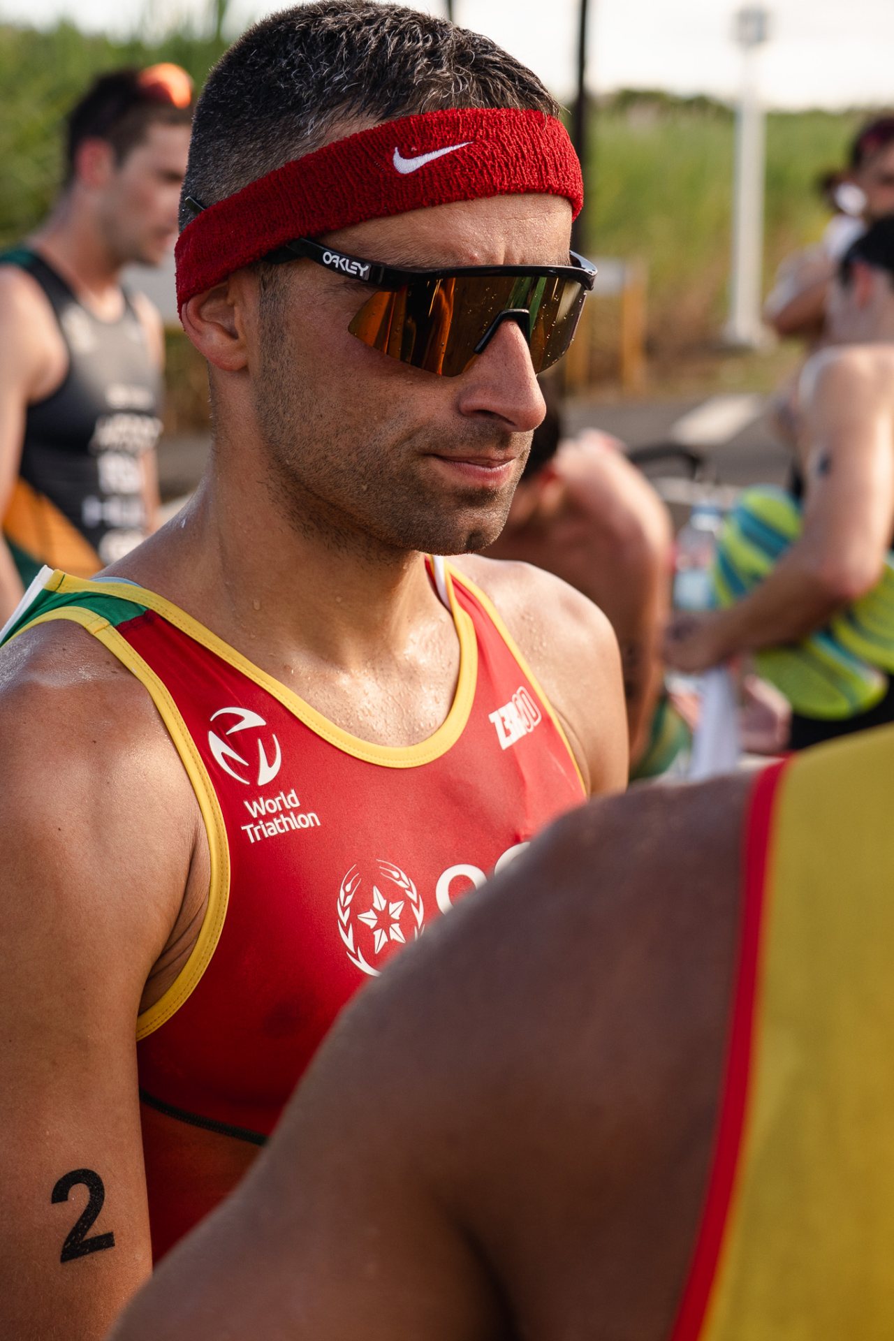 Badr Siwane à l'arrivée des Championnat d'Afrique de Triathlon Sprint Ile Maurice 2026