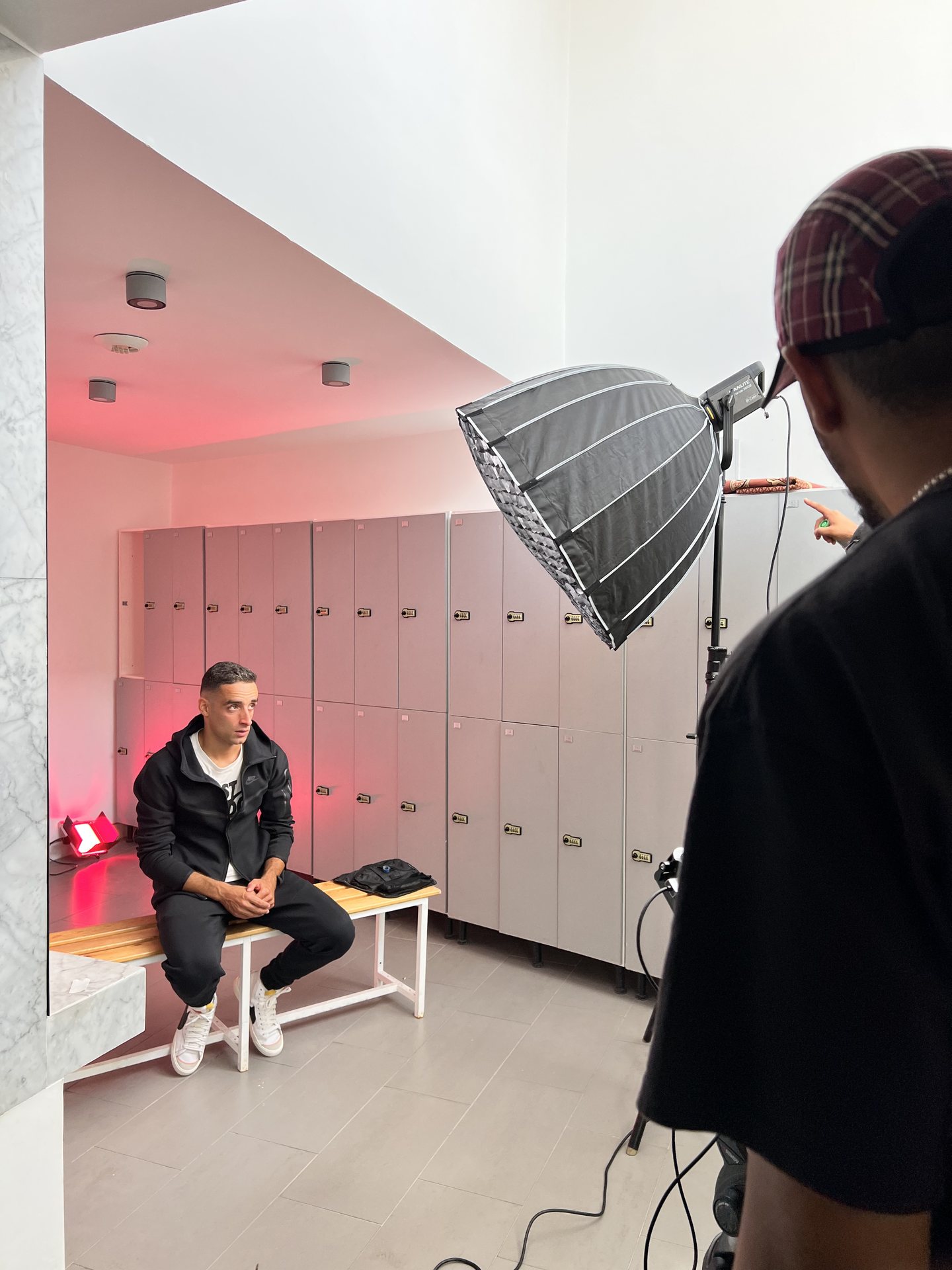 Badr Siwane lors d'un tournage Nike